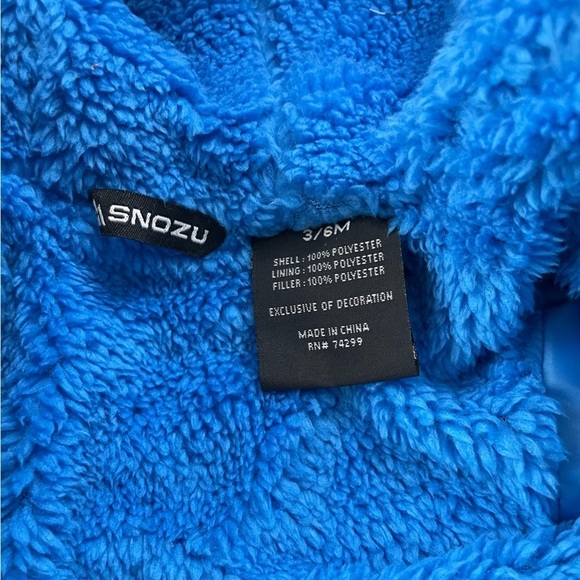 NWT Snozu Pastel Quilted Puffer Infant One Piece 3-6 Month Snowsuit - Picture 3 of 4